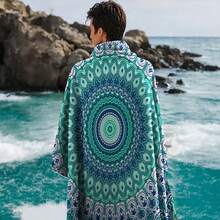 Oversized Bohemian Style Beach Towel - Soft, Lightweight, Super Absorbent Microfiber Towel Suitable For Travel, Swimming, Camping, Yoga, Fitness, Beach Vacation And Beach Parties - A Perfect Gift For Family And Friends - Multicolor - View 9