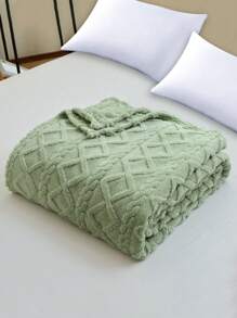 Frazada De Queen Size 200*220CM Soft Layer Traditional Coral Flannel Blanket With Taffeta Tartan Fabric,Liviana, Lavable A Máquina, Tejida De Poliéster Para Uso En Oficina, Viaje Y Hogar - Versátil Como Chal De Sofá
