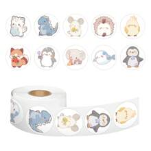 500 pegatinas de animales con tinta, pegatinas de vinilo de estética para scrapbooking, diarios, parachoques, monopatines, botellas de agua, dibujos animados, cascos de seguridad, coche