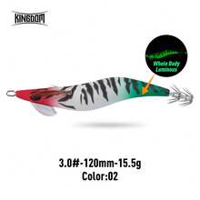 Kingdom EGI SHRIMPER Fishing Lures 2.5#/10g 3.0#/15.5g 3.5#/19.5g Squid Lure Lead Eging Lure Sinker Squid Jig Shrimp Baits Luminous Cuttlefish Bait Wobblers