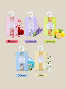 20 件悬挂式香囊，玫瑰、茉莉、薰衣草、百合等香味，适用于抽屉、壁橱、衣柜、浴室、汽车、情人节、拉玛装饰等节日