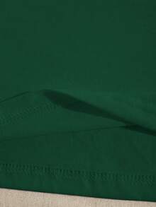 女式休闲圆领 T 恤，紫色玫瑰和蝴蝶图案印花，短袖常规长度上衣，适合春夏季节，理想的生日或节日礼物，女士 T 恤 - 墨綠色 - 查看 5