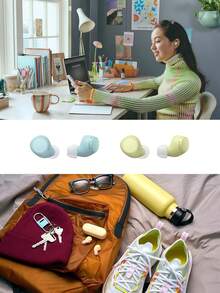 Sony WF-C510 SportBeans 无线 AirLight Fit 全天佩戴 28 小时电池续航 柔和色调 自动降噪过滤器 礼盒（适合情侣/闺蜜）