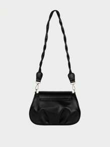 1 Peça Bolsa de Ombro Feminina de Couro PU Cor Única com Decoração de Laço, Bolsa Mensageira Transversal Fofa e da Moda, Adequada para Presente, Transporte, Escola, Mini Bolsa de Telefone
