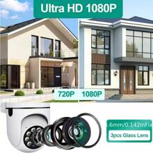 1 pezzo Telecamera di sicurezza senza fili 1080P Full HD da interni ed esterni, 2.4G/WiFi, visione panoramica a 360°, rilevamento del movimento e allarme, audio bidirezionale e illuminazione notturna, ideale per il monitoraggio della sicurezza domestica, di anziani e bambini, con supporto per archiviazione su cloud e scheda Micro SD - Perfetta per il monitoraggio di bambini e animali domestici e per la sicurezza domestica - Ideale come regalo per la famiglia