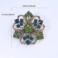 1pc Elegant Vintage Zinc Alloy Green Wreath Brooch Pin Accessory For Women Fashion Bags, Hats School Office Accessories Shirts Jacket Jewelry Christmas Halloween Clothes Pin Funny Cute Teacher Gifts Costume Accessories Bag Charms - Green - View 5