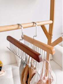 Appendiabiti in legno appeso, appendiabiti per uso domestico multifunzionale per camicie, biancheria intima, cravatte, cinture, organizzatore per armadi con design a onda