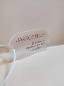 Personalized Acrylic Mini Luggage Tag, Customizable Engraved Travel Gift