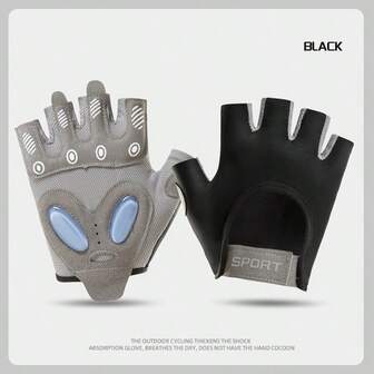 1 Pair Thin Women's Fitness Gloves, Outdoor Multi-Color Yoga Workout Gymnastics Grip Pad Anti-Slip Callus Resistant Cycling Gloves