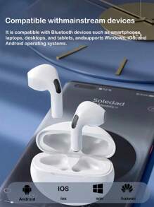 Auriculares inalámbricos estéreo mini, auriculares deportivos con control táctil a prueba de ruido, larga duración de la batería, alta calidad de sonido