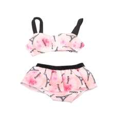 1 pièce Vêtements de poupée, maillot de bain d'été pour poupée bikini, style mode rose/vert, convient aux poupées bébé de 18 pouces, poupées réalistes reborn, convient aux filles de 3 ans et plus, étudiants, accessoires de jouet de poupée, cadeau d'anniversaire, fête de vacances
