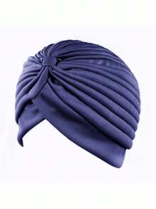 1 Stück Damen Einfarbige weiche Turban Mütze, bequem und atmungsaktiv, geeignet für den täglichen Gebrauch