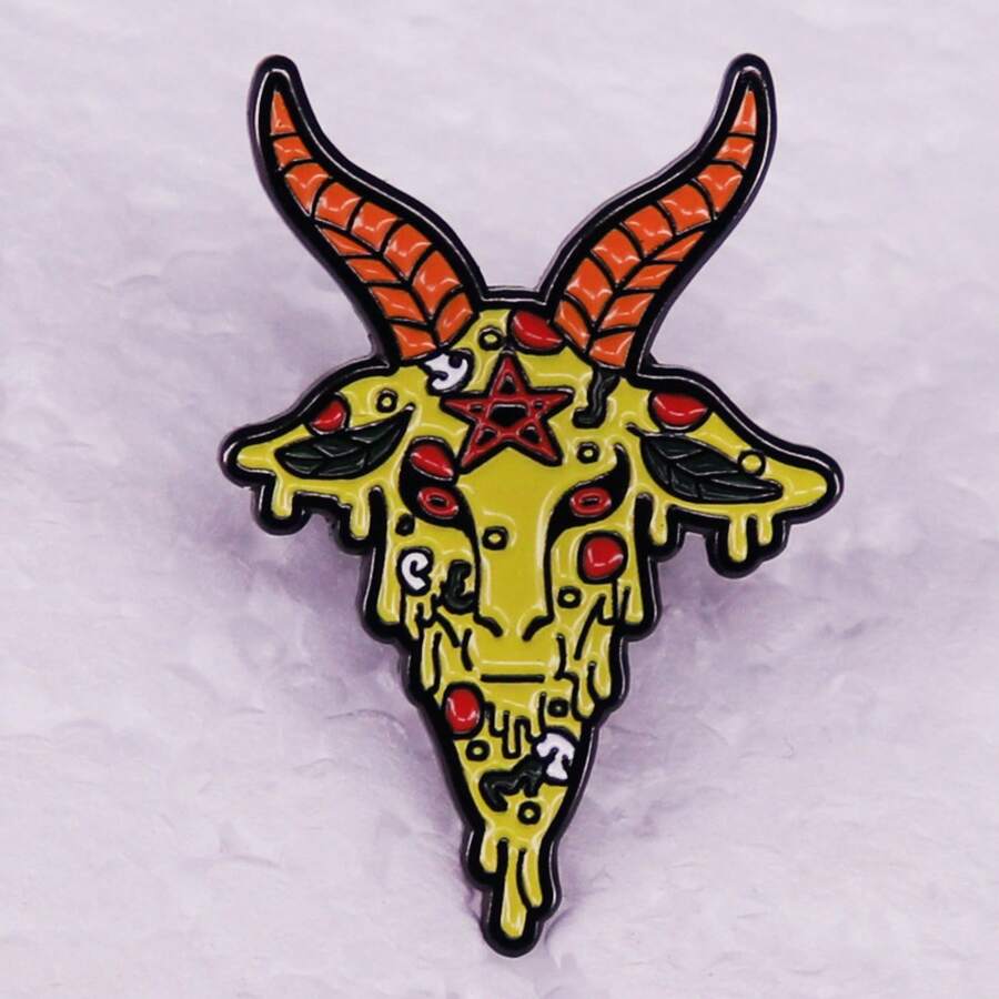 Goat Demon Brooch - Multicolor - View 1