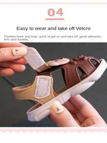 1 Pair Children Summer Sandals, Toddler Bear Pattern Non-Slip Soft Bottom Plastic Baby Infant Sandals