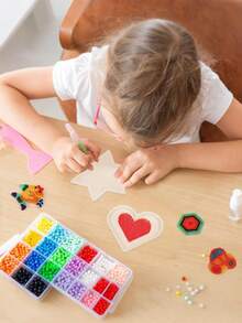 4pcs Set Clear PE Fuse Bead Pegboards - 2.6/5mm Square & Circle Templates For DIY Crafts, Durable Plastic