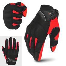 1 Paio di Guanti da Moto Estivi Traspiranti, Guanti da Ciclismo Touch Screen, Guanti da Motocicletta a Dita Intere, Protezione per Sport all'aperto, Guanti da Guida Protettivi per Bici, Guanti da Corsa Moto, 5 Colori