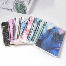 1 Stück ästhetisches Spiralheft, Frauen - Süßes kariertes College-Notizbuch/Heft mit großer Tasche und Futter in 8x5,8 Zoll - perfekt zum Organisieren für Arbeit oder Schule, Schulmaterialien, Rückkehr zur Schule