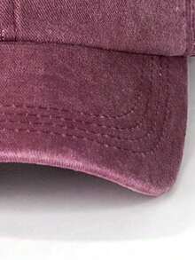 Mũ lưỡi trai màu đỏ tía đã qua xử lý, thêu chữ "CALIFORNIA", dành cho cả nam và nữ, thích hợp cho các hoạt động thể thao ngoài trời, cũng có thể dùng làm quà tặng mũ lưỡi trai cho các cặp đôi trong dịp lễ. - Màu Đỏ Sâu - Xem 4