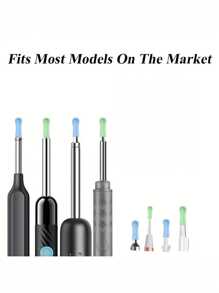 Silicone Ear Spoon Replacement Tips, Universal Wax Removal Spoon, Reusable And Washable, 3.73 X 0.3 Cm, No Electricity Or Batteries Required
