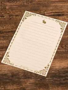 40 tờ/5 tờ Giấy Kraft Giấy viết thư cổ điển, Ngày lễ Tạ ơn, Ngày nhà giáo, Tiệc tốt nghiệp, Ngày lễ tình nhân, Tất cả các loại giấy viết thư ngày lễ Trắng đơn giản, Giấy viết thư dòng trắng tươi lãng mạn cổ điển, Giấy viết thư dòng vàng, Giấy viết thư hình con thỏ, Giấy vẽ tay Trở lại trường học - nhiều màu - Xem 25