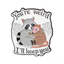 Raccoon, Opossum, Cat Quotes, Brooch, Badge, Clothing, Backpack Accessories, Jewelry, Brooch, Alloy Animal Fun Chest Badge