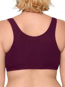Women's Built Tank Style Sports Bra Value Pack Push Up Bras - Purple/White/Lilac/Grey - View 4