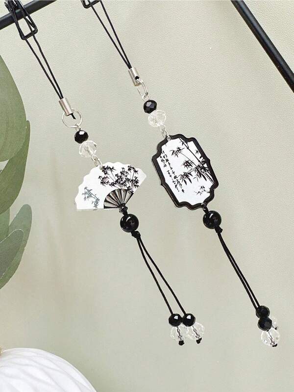 1 pieza Adorno colgante estilo chino "Fortuna Feng Shui", llavero, correa para teléfono, decoración de mochila, adecuado como regalo, funda de teléfono, accesorio de bolso