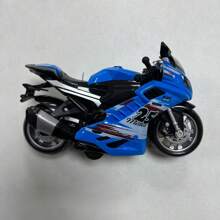 1 pièce Moto de jeu de simulation sonore et lumineuse à inertie pour bébé, modèle de voiture à effet sonore et lumineux, jouet pour enfant de 3 ans, cadeau, retour à l'école