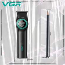VGR Hair Clipper Professional Cordless Trimmer Electric Adjustable Hair Clipper Digital Display Clipper Adjustable Speeds Charging Base Barber Hair Clipper Gift Sets Holiday Gift V-977 - 彩色 - 查看 7