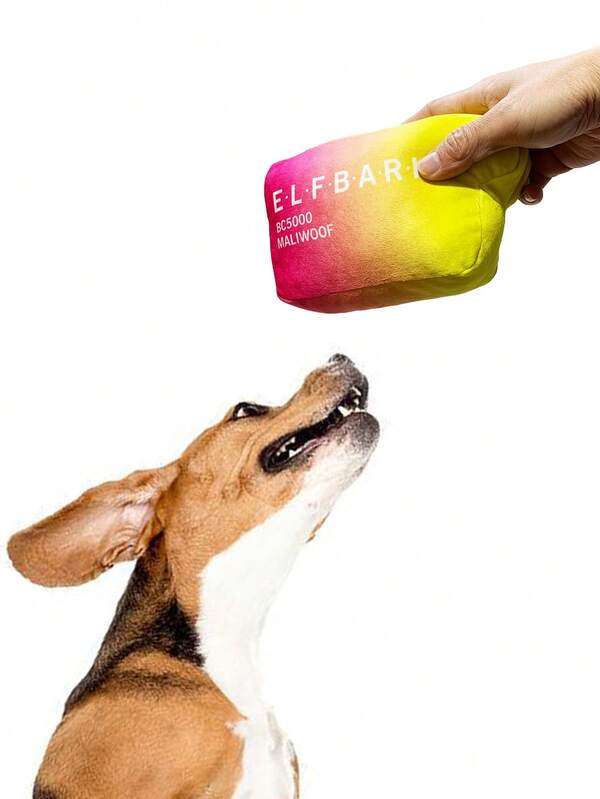 1pc Pet Plush Fake Electronic Cigarette Doll, With Sound, Teeth Cleaning Chew Doll For Cats And Dogs, Perfect Gift For Pets