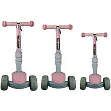 Patín Diablo Scooter Montable Luces Led Asiento Desmontable Scooter convertible, excelente opción para su pequeño ya que puede ser adaptable a la edad. El scooter se puede convertir en patín y patineta.  Medidas del Manubrio Crece con sus hijos al ser Regulable cuenta con 3 Alturas: - Rosa - Ver 5