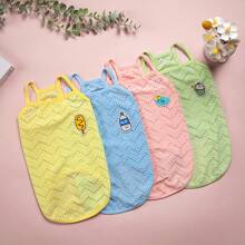 1pc Lightweight Breathable Mesh Sleeveless Dog Clothes, Suitable For Small/Medium Pets, Spring/Summer