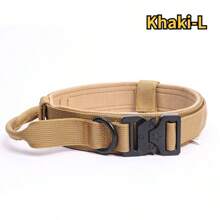 [Collier anti-éclatement pour chien tactique militaire] Collier pour animaux de compagnie + Collier tactique + Bandoulière de dressage extérieure ajustable anti-éclatement, sans frottement, sans blessure, tissu renforcé, convient aux grands chiens + Design ajustable + Bords arrondis pour prévenir les blessures en cas d'éclatement soudain (pour le dressage des chiens de taille moyenne/grande)