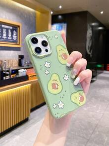 1pc Avocado Pattern Phone Case Compatible With IPhone 17/17 Air/17 Pro/17 Pro Max/16/15/11/13 Pro/16/16 Pro/16E, IPhone 14 Pro Max Phone Protective Cover - Green - View 7