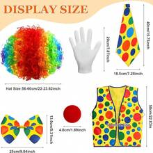 Halloween Clown Cosplay Adult Performance Set Costume Clown Suit Cosplay Wig Set - Multicolor - View 3
