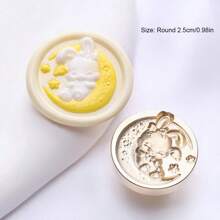 1 Pc Fairy Tale Series Wax Seal Stamp Head, Detachable Solid Brass, Intricate Fairy TalesDesigns (Castle/Rabbit/Bear/Hot Air Balloon/Candy House), Wax Sealed Stamp Head, Fire Paint Seal Head, DIY Craft, Gift Packaging, Envelope Sealing, Party Invitation Letter,Back To School,School Supplies
