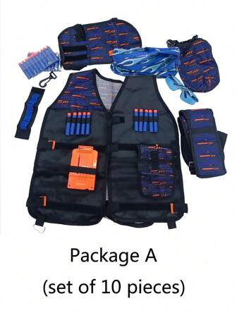 (Algunos colores de los accesorios son aleatorios) 100 piezas de dardos de espuma suave azules de 7,2 cm, compatibles con las pistolas de juguete de la serie Nerf N-Strike, balas de espuma de cabeza hueca de EVA para jugar al aire libre, que incluyen chalecos, muñequeras, objetivos redondos, objetivos de disparo, paquetes de expansión, pistolas>Nerf, juguetes para niños, objetivos de tiro, pistolas Nerf, pistolas, pistolas Nerf