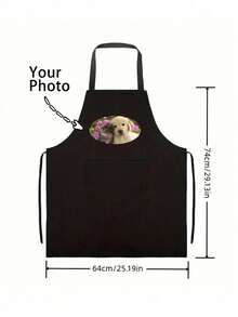 Custom Photo Sponge Black Kitchen Cooking Apron, Modern Polyester Oil-Proof Apron,Custom Couple Dawg, Custom Kitchen Apron,Nordic Home Apron,Personalized Cooking Apparel,Dustproof Chef Apron,Wedding Party Aprons,Home Harmony - Multicolor - View 7