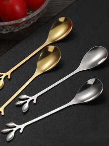 2/6/12/20pcs Elegant Silver Plated 4.92 Inch (12.5cm) Espresso Spoons - Stainless Steel, Great For Coffee, Cappuccino, Ice Cream, Desserts And Tea, Mini Size, Perfect For Single Serve - Silver - View 2
