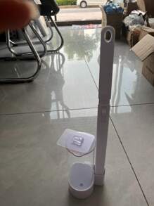 1 Set Disposable Toilet Brush, 1 Base And 6 Replaceable Heads, Portable Toilet Brush With Refill, Essential For Dorms, College Dorms, Back-To-School Supplies, Bathroom Decor, For Thoroughly Cleaning Household Toilets And Bathroom Fixtures, Suitable For Sinks, Bathtubs, Mops, Swimming Pools (Random Color & Style)