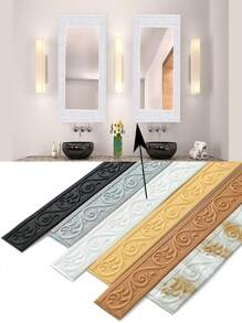 GORGECRAFT Flowers Peel And Stick 3D Foam Wall Sideboard Self Adhesive Wallpaper Frame Flexible Base Decoration Mirror Frame Sticky Decoration Wall Line For DIY Decoration Of Family Hotel,Skirting Board Self-Adhesive Wall Corner Decoration European Style Living Room Floor Line Self-Adhesive 3D Decorative Strip Bedroom Room Decor Home Decor Wallpapers Wall Paper Bathroom Kitchen Wall Stickers Wall Decor Wall Sticker