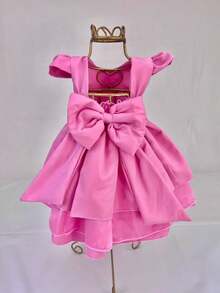 Baby Girl Party Princess Dress Puff Sleeve Appliqued Pearl Layered Skirt Tulle Light Fabric Flared Luxury Elegant Marked Waist Sash Pearls Classic Model Charming Look Sophisticated Clothing Delicate Appearance Impeccable Finish Soft Touch High Quality Shine Comfortable Baby Clothing Ideal For Baptism Birthday Wedding Christmas New Year Ceremony Special Gift Photo Shoot Baby Princess Look Timeless Piece  Style Feminine Look Easy To Wear Careful Sewing Secure Closure Beautiful Modern Glamorous Children's Clothing Festive Look Stylish Girl Refined Appearance Highlight Important Occasion Commemorative Clothing Striking Presence Complete Look Charming Baby Piece That Transmits Sweetness And Sophistication Clothing That Shines And Enchant Mothers And Guests - 淺粉色 - 查看 6