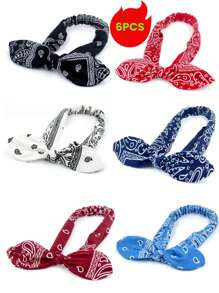 1 pezzo Fascia per capelli vintage da donna con motivo paisley intrecciata elastica/foulard per capelli/turbante fascia assorbente