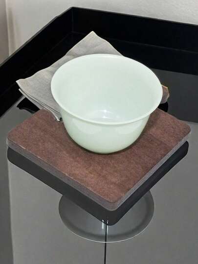 4pcs Retro Black Walnut Wood Coasters - Puzzle Shape Wooden Cup Mat For Drinks, Coffee, Suitable As , Valentine's Day, Father's Day Gifts (Each Wooden Item May Have Slight Color Variations) Birthday Graduation Home Decor Christmas Decorations Room Decor Christmas