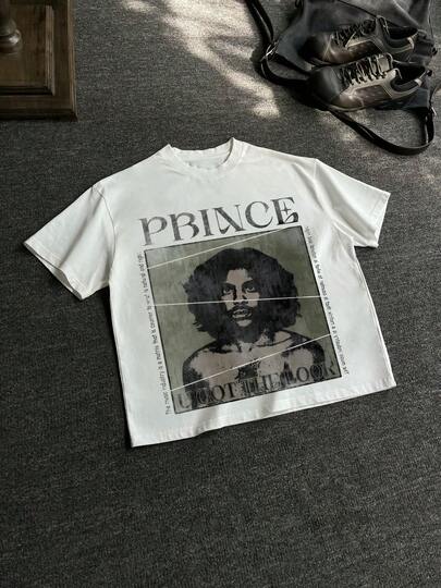 Men's New Fashionable Retro Vintage Rock Graphic Print T-Shirt