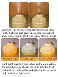 Lark Mini Humidifier. Portable Air Humidifier With USB For Bedroom, Desk, Plants & Baby Nursery. Moon Lamp, Ultrasonic, Silent & Auto Shut-Off 330ml - trắng - Xem 6