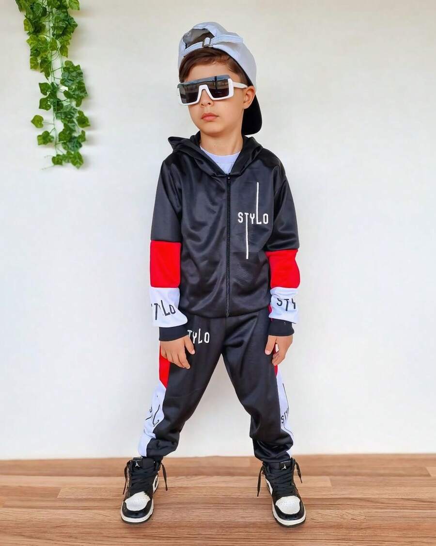 Children's Flannel Set For Youth, 2 To 14 Years Old, Trousers And Coat, Men's Winter Cold Weather