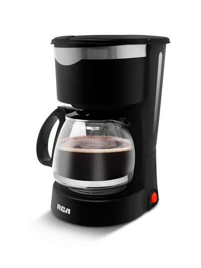 RCA ELECTRODOMESTICOS RCA Cafetera Eléctrica RC-CAF1, Jarra de Cristal con Asa, Filtro Extraíble, Incluye Cuchara Dosificadora, Indicador de Agua, 650W, Botón de Encendido/Apagado, Capacidad de 650 ml
