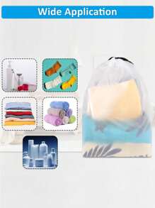 Transparent Large Travel Drawstring Shoe Bag, Waterproof And Dustproof, Portable, For Packing Shoes, Suitable For Men & Women, Travel, Vacation, Cruise, Summer Holiday, University Dorm, Home, Hotel, Essential Travel Item, Plastic Storage Bag, Shoe Bag Graduation