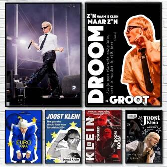 1/6PCS Joost Klein Singer HD Poster Print, Art Collection, Home Decoration, Music Fans, Wall Art, Suitable For Bedroom And Living Room Exquisite Decorative Hanging Painting, A Perfect Gift For Fans, Perfect For Room Decoration (Unframed)